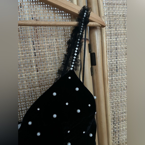 LoveShackFancy Devita Dress Embellished Velvet Mini Dress - Picture 13 of 15